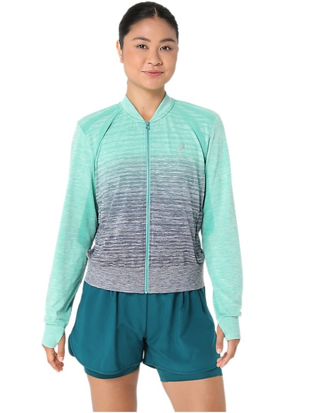 Asics Nagino Run Aqua Gradient Active Zip Jacket
